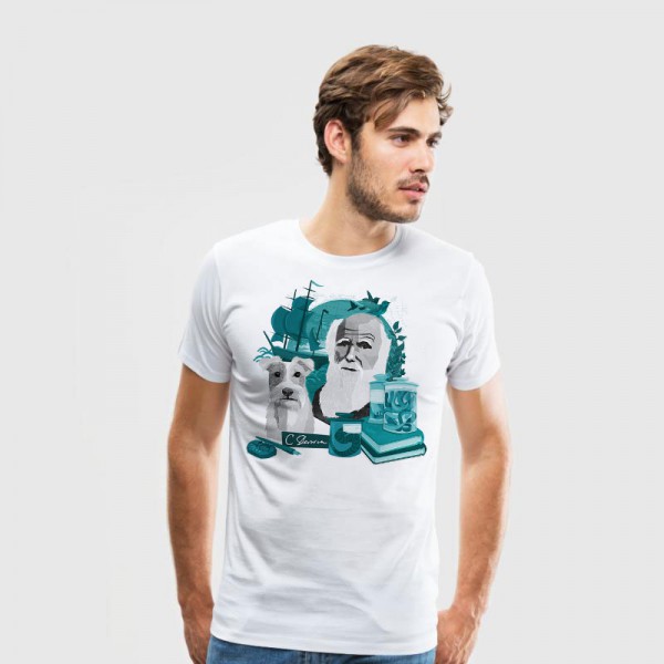 تی شرت  طرح چارلز داروین -1