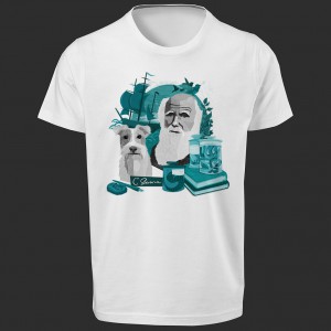 تی شرت  طرح چارلز داروین -1