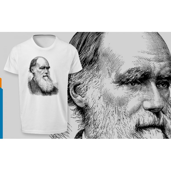 تی شرت  طرح چارلز داروین -2