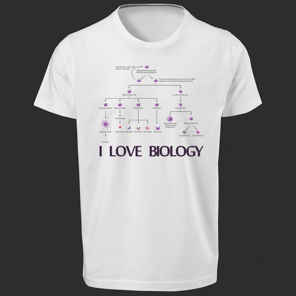 تی شرت طرح I Love Biology