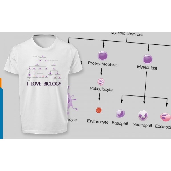 تی شرت طرح I Love Biology