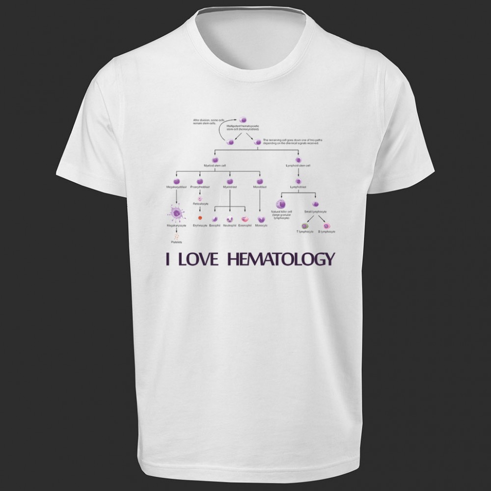 تی شرت  طرح I Love Hematology -3