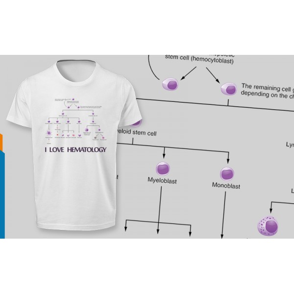 تی شرت  طرح I Love Hematology -3