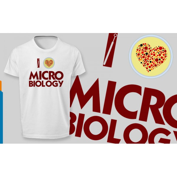 تی شرت طرح I Love Microbiology