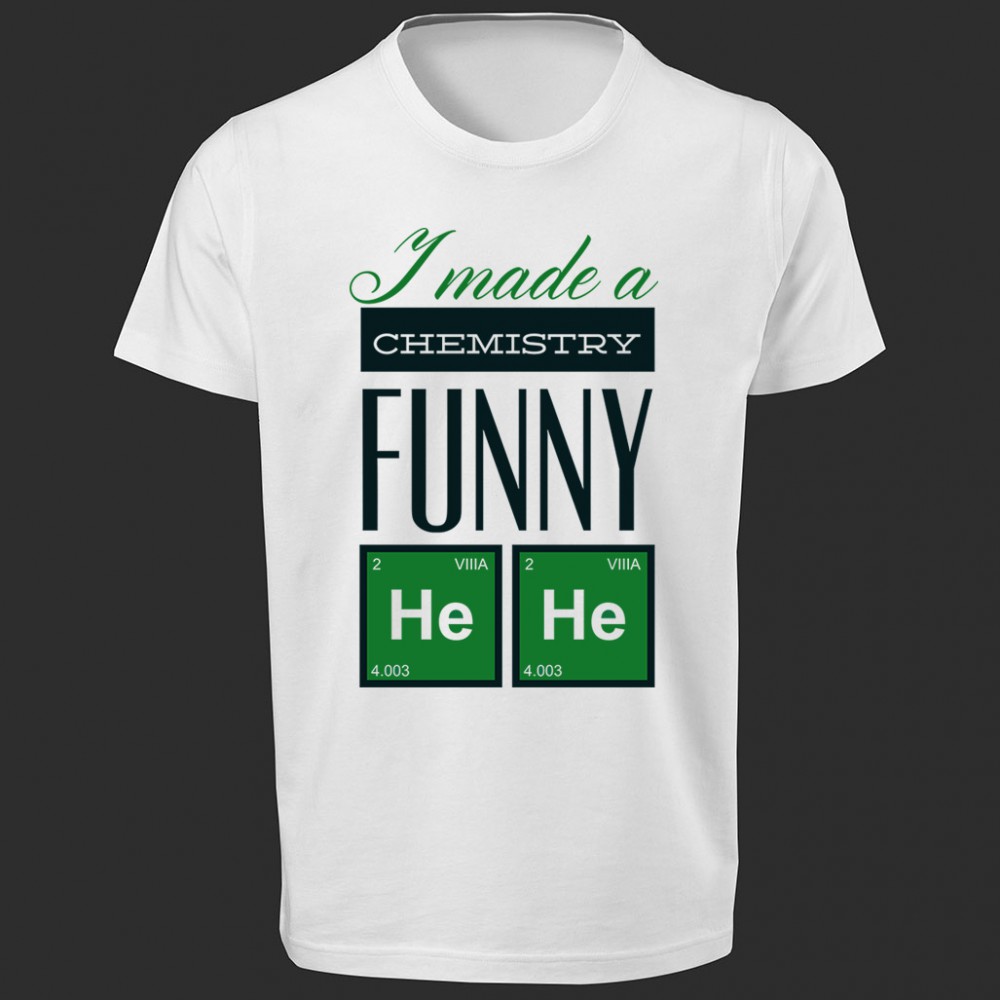 تی شرت  طرح Funny Chemistry
