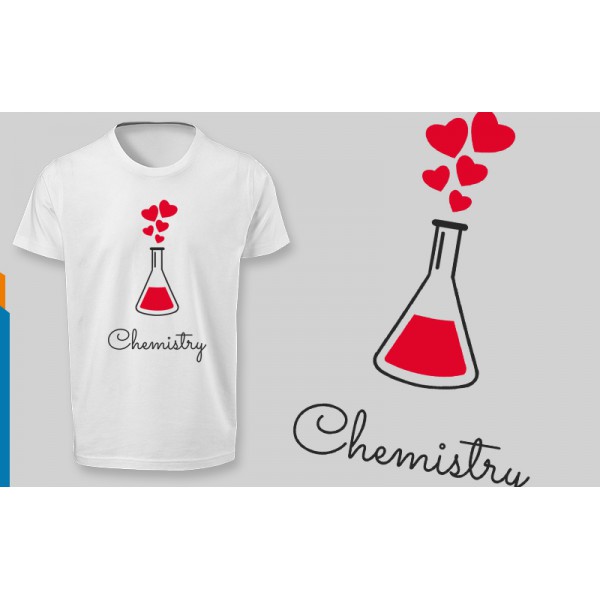 تی شرت  طرح Love Chemistry -1