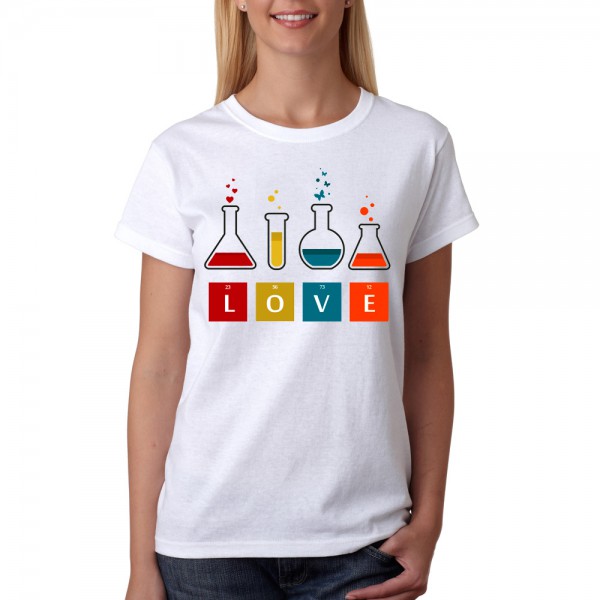 تی شرت  طرح Love Chemistry -2