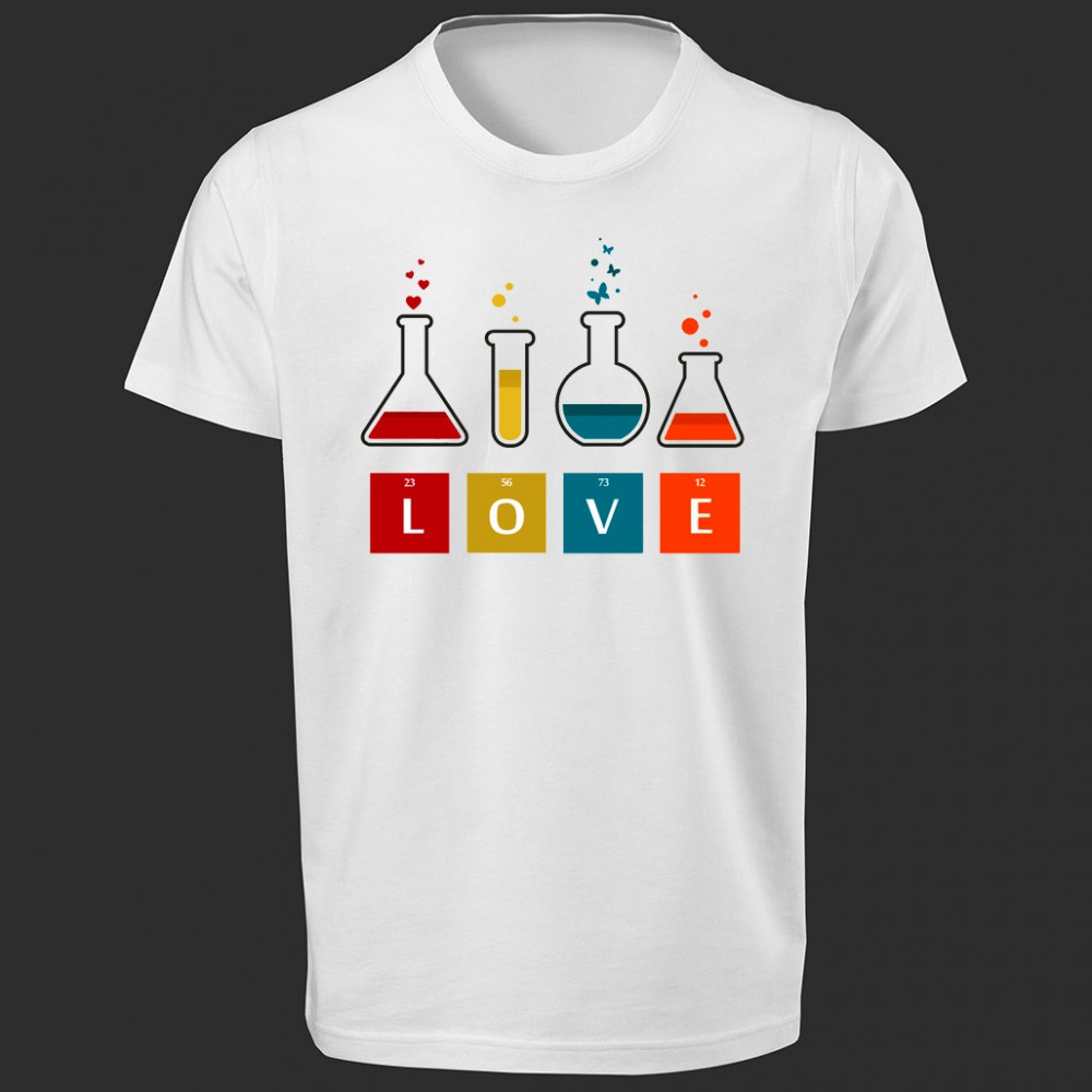 تی شرت  طرح Love Chemistry -2