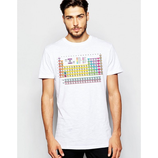 تی شرت  طرح Rainbow Periodic Table