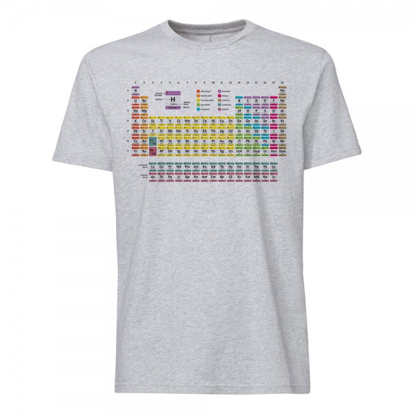 تی شرت  طرح Rainbow Periodic Table