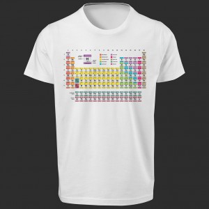 تی شرت  طرح Rainbow Periodic Table