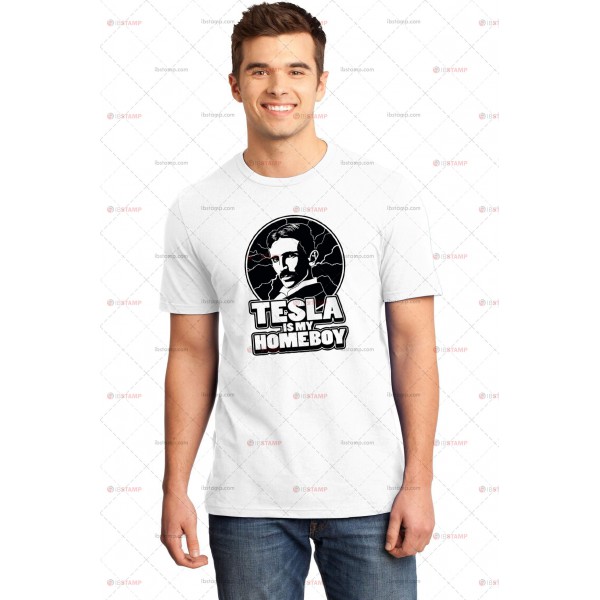 تی شرت طرح Tesla Is My Homeboy