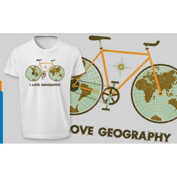 تی شرت  طرح I Love Geography