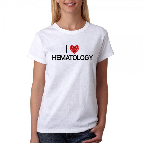 تی شرت  طرح I Love Hematology -1