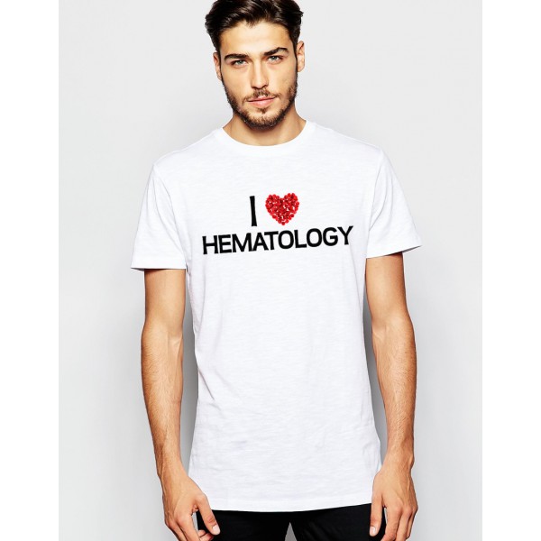 تی شرت  طرح I Love Hematology -1