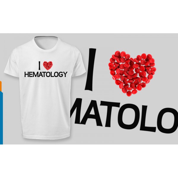 تی شرت  طرح I Love Hematology -1