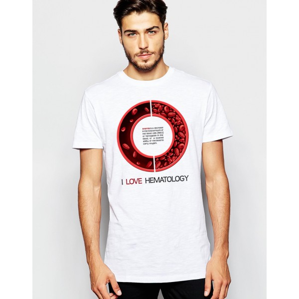 تی شرت  طرح I Love Hematology -2