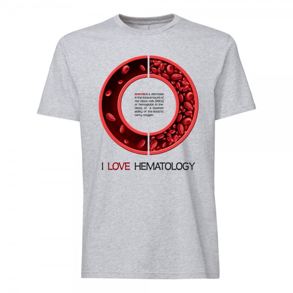 تی شرت  طرح I Love Hematology -2 