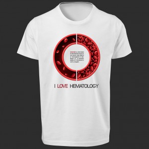 تی شرت  طرح I Love Hematology -2