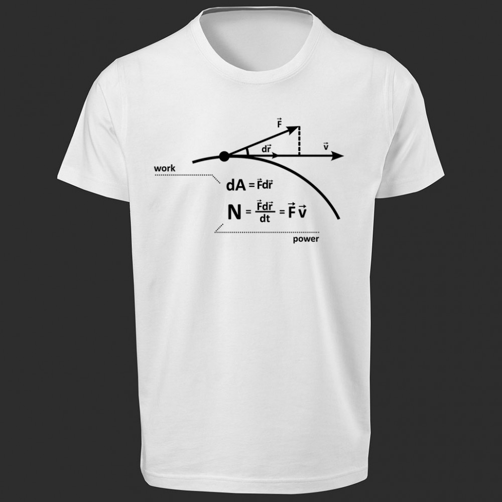 تی شرت فیزیک طرح  Power- Work- Physics