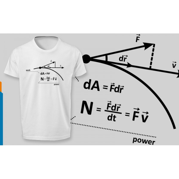 تی شرت فیزیک طرح  Power- Work- Physics