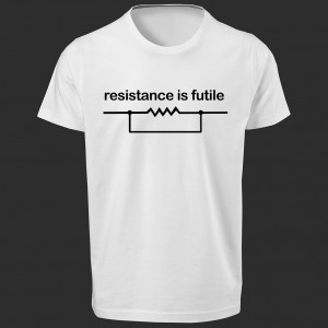 تی شرت  طرح Resistance is Futile