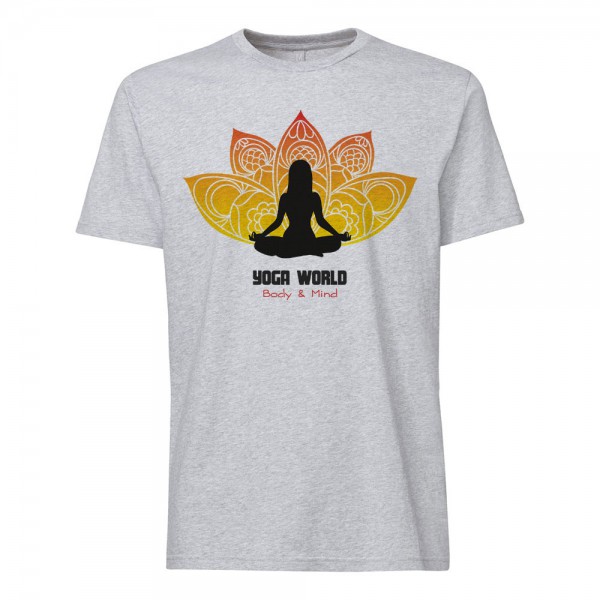 تی شرت طرح Yoga World  