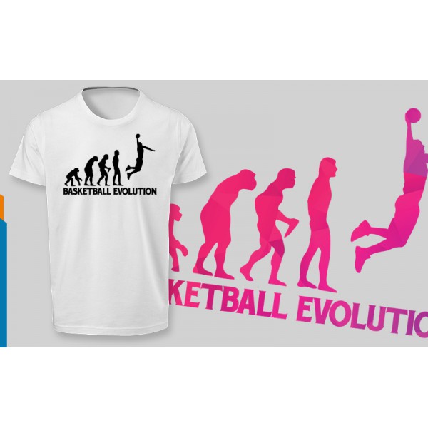 تی شرت طرح Basketball Evolution