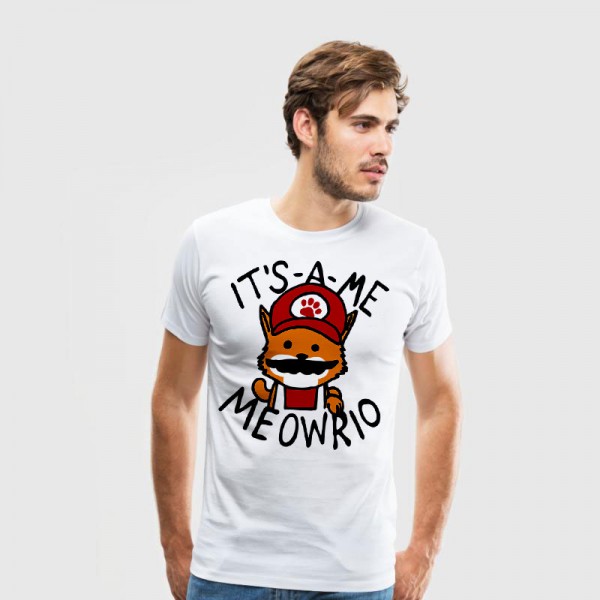 تی شرت طرح It's-a-me Meowrio 