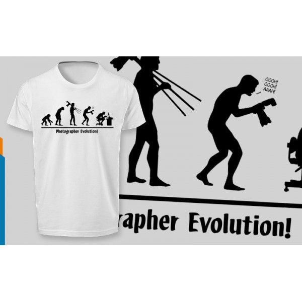 تی شرت طرح Photographer Evolution -1