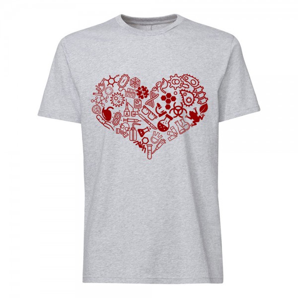 تی شرت  طرح گرافیکی قلب زیست شناسی 