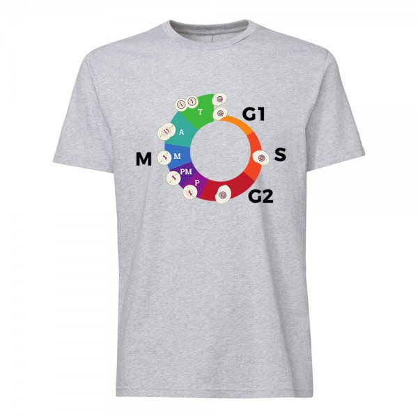 تی شرت طرح گرافیکی چرخه سلولی 
