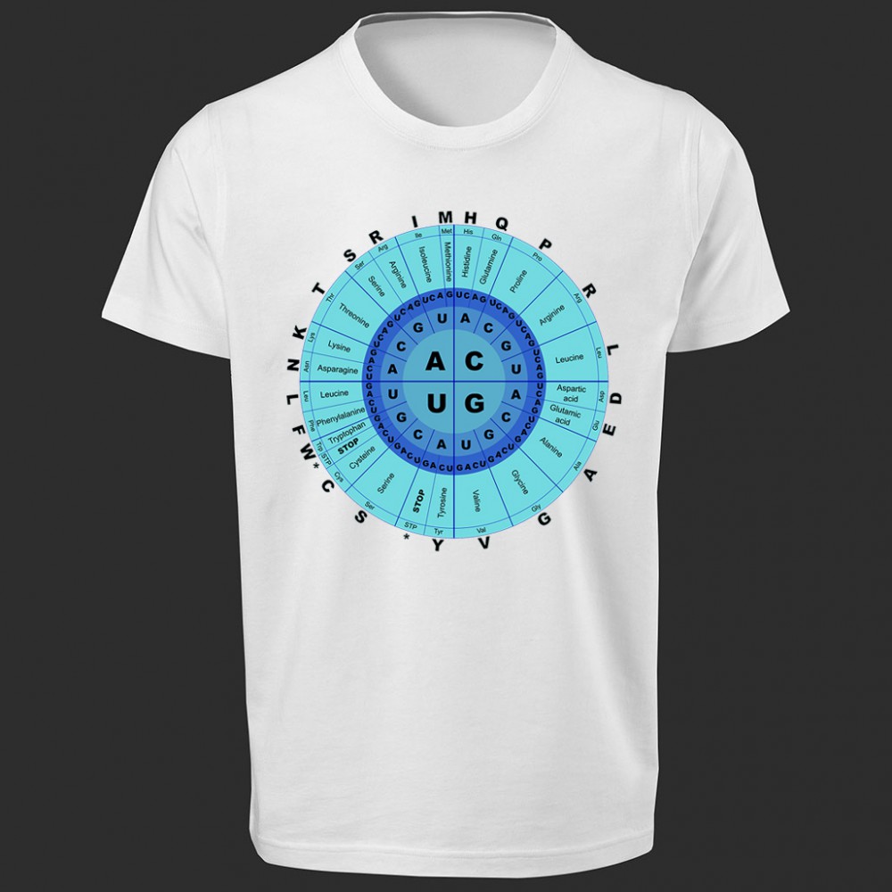 تی شرت طرح حلقه کدون های ژنتیکی