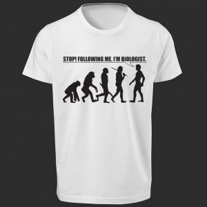 تی شرت طرح تکامل زیست شناس