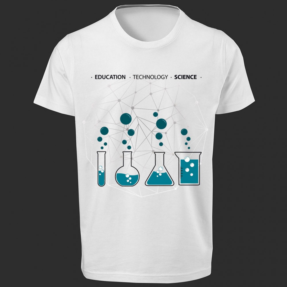 تی شرت  طرح گرافیکی آزمایشگاه