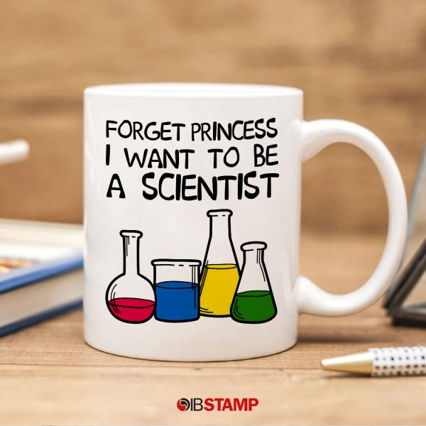 ماگ علمی طرح Forget Princess I Want to be a Scientist -1