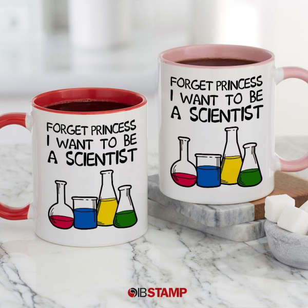 ماگ علمی طرح Forget Princess I Want to be a Scientist -1